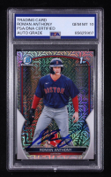 Roman Anthony Signed 2023 Bowman Chrome Mega Box Prospects #BCP71 RC (PSA Authentic | Auto 10) at PristineAuction.com