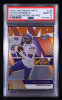Justin Jefferson 2024 Panini Contenders Optic MVP Contenders Orange #9 #37/50 (PSA 10) at PristineAuction.com