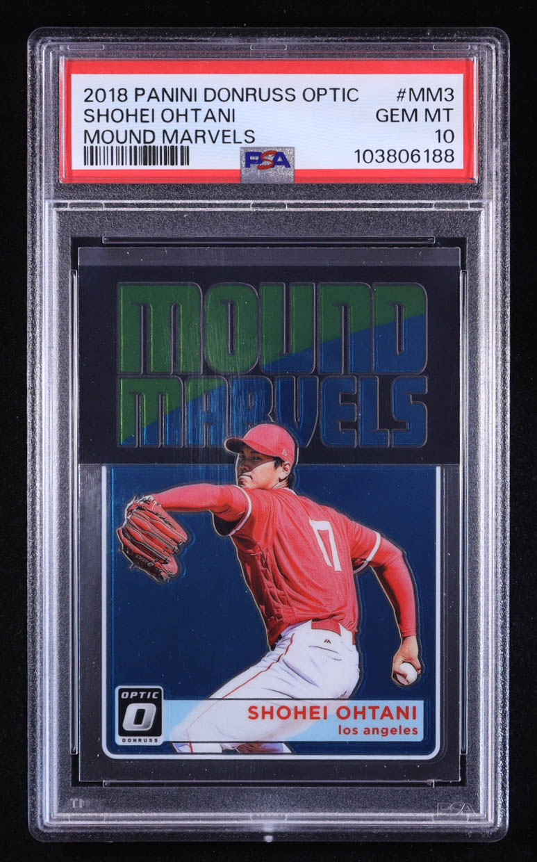 Shohei Ohtani 2018 Donruss Optic Mound Marvels #3 RC (PSA 10) at PristineAuction.com Shohei Ohtani 2018 Donruss Optic Mound Marvels #3 RC (PSA 10) at PristineAuction.com