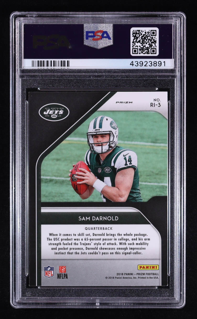 Sam Darnold 2018 Panini Prizm Rookie Introduction Prizm #3 RC (PSA 9) at PristineAuction.com Sam Darnold 2018 Panini Prizm Rookie Introduction Prizm #3 RC (PSA 9) at PristineAuction.com