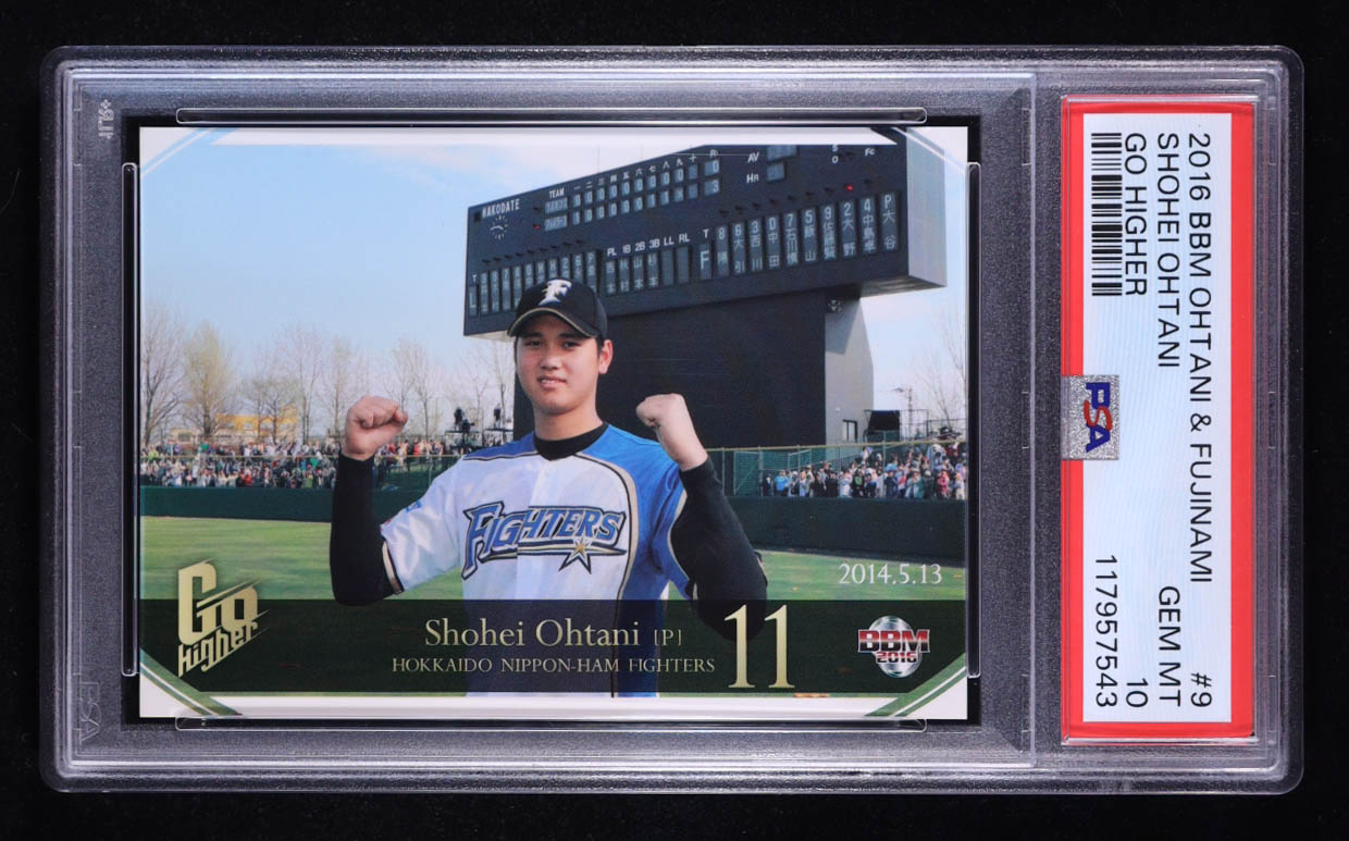 Shohei Ohtani 2016 BBM Go Higher #9 RC (PSA 10) at PristineAuction.com Shohei Ohtani 2016 BBM Go Higher #9 RC (PSA 10) at PristineAuction.com