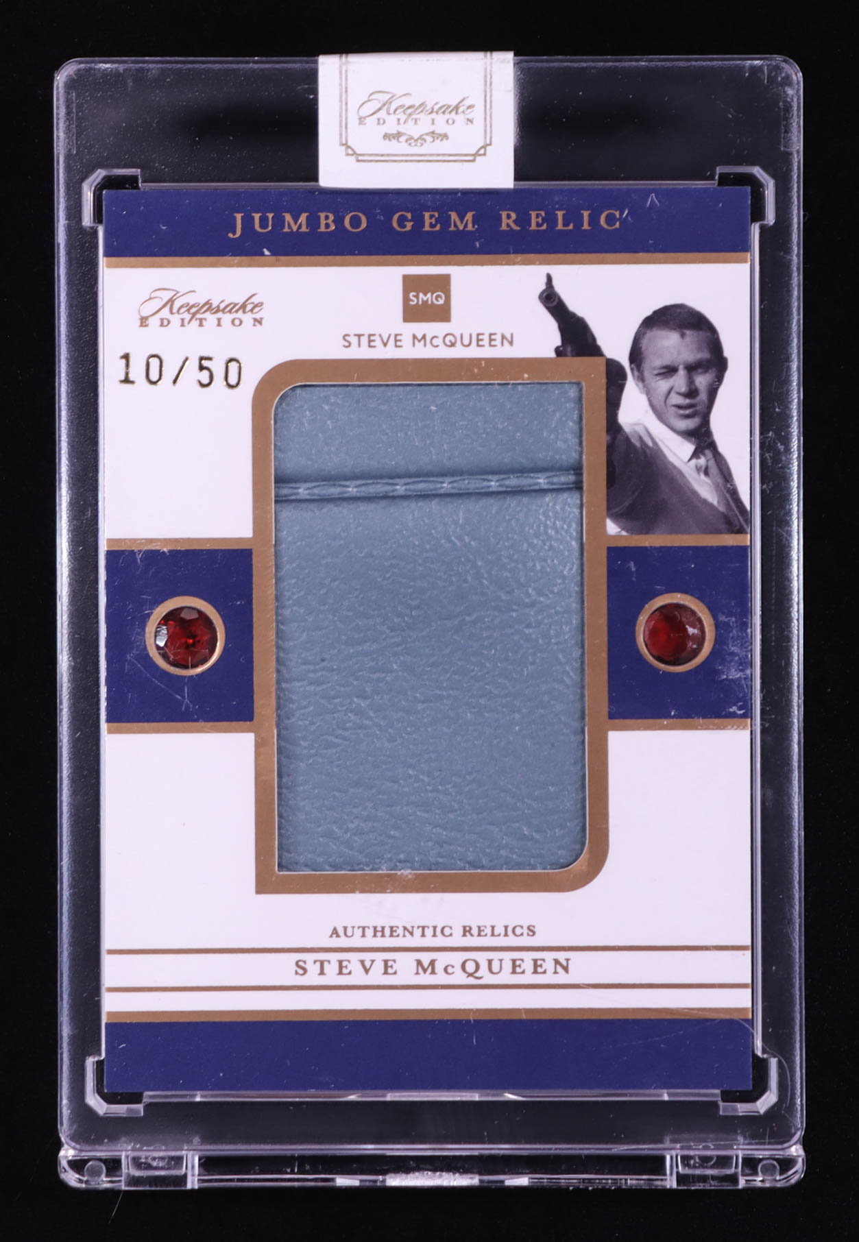 Steve McQueen 2025 Keepsake Edition Jumbo Gem Relic #109 #10/50 at PristineAuction.com Steve McQueen 2025 Keepsake Edition Jumbo Gem Relic #109 #10/50 at PristineAuction.com