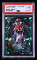 Bryce Young 2023 Panini National Convention VIP Gold Packs Green Sparkle #62 #24/99 RC (PSA 10) at PristineAuction.com