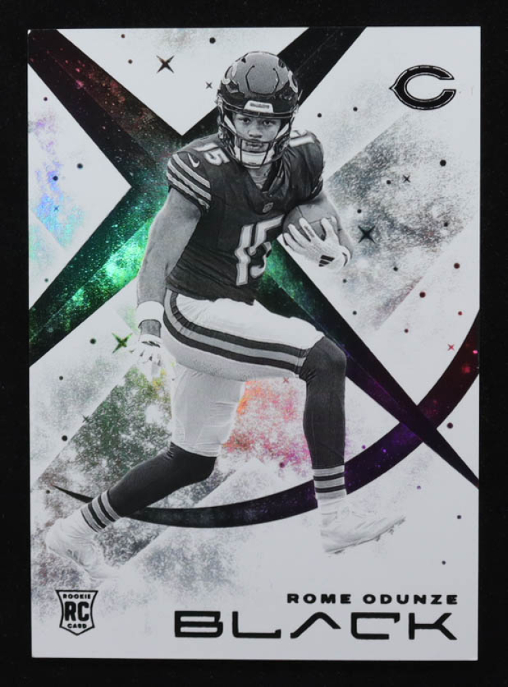 Rome Odunze 2024 Panini Black White Night #14 RC