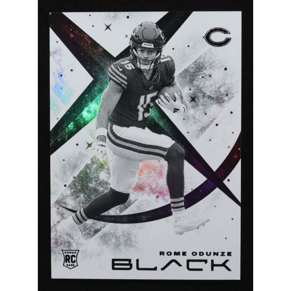 Rome Odunze 2024 Panini Black White Night #14 RC at PristineAuction.com