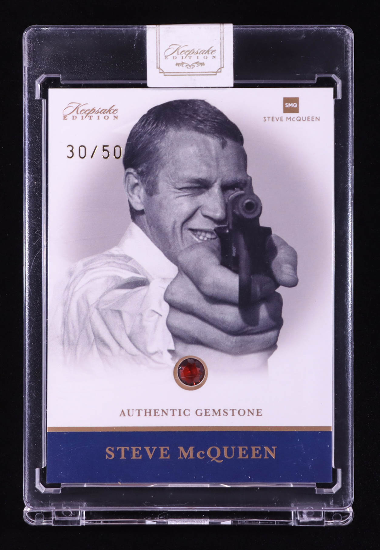 Steve McQueen 2025 Keepsake Edition Authentic Gemstone #5 #30/50 at PristineAuction.com Steve McQueen 2025 Keepsake Edition Authentic Gemstone #5 #30/50 at PristineAuction.com