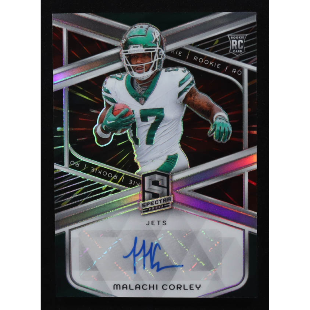 Malachi Corley 2024 Panini Spectra Rookie Autographs Hyper #14 #35/60 RC at PristineAuction.com