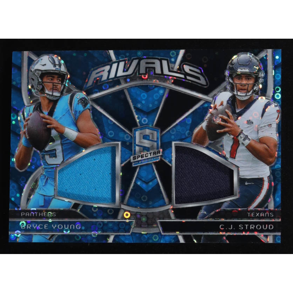 Bryce Young / CJ Stroud 2024 Panini Spectra Rivals Materials Neon Blue #7 #19/60 at PristineAuction.com