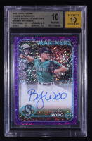Bryan Woo 2024 Topps Chrome Rookie Autographs Purple Speckle Refractors #RABWO #088/299 RC (BGS 10 | Auto 10) at PristineAuction.com
