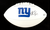 Dexter Lawrence Signed Giants Logo Football (Beckett) at PristineAuction.com