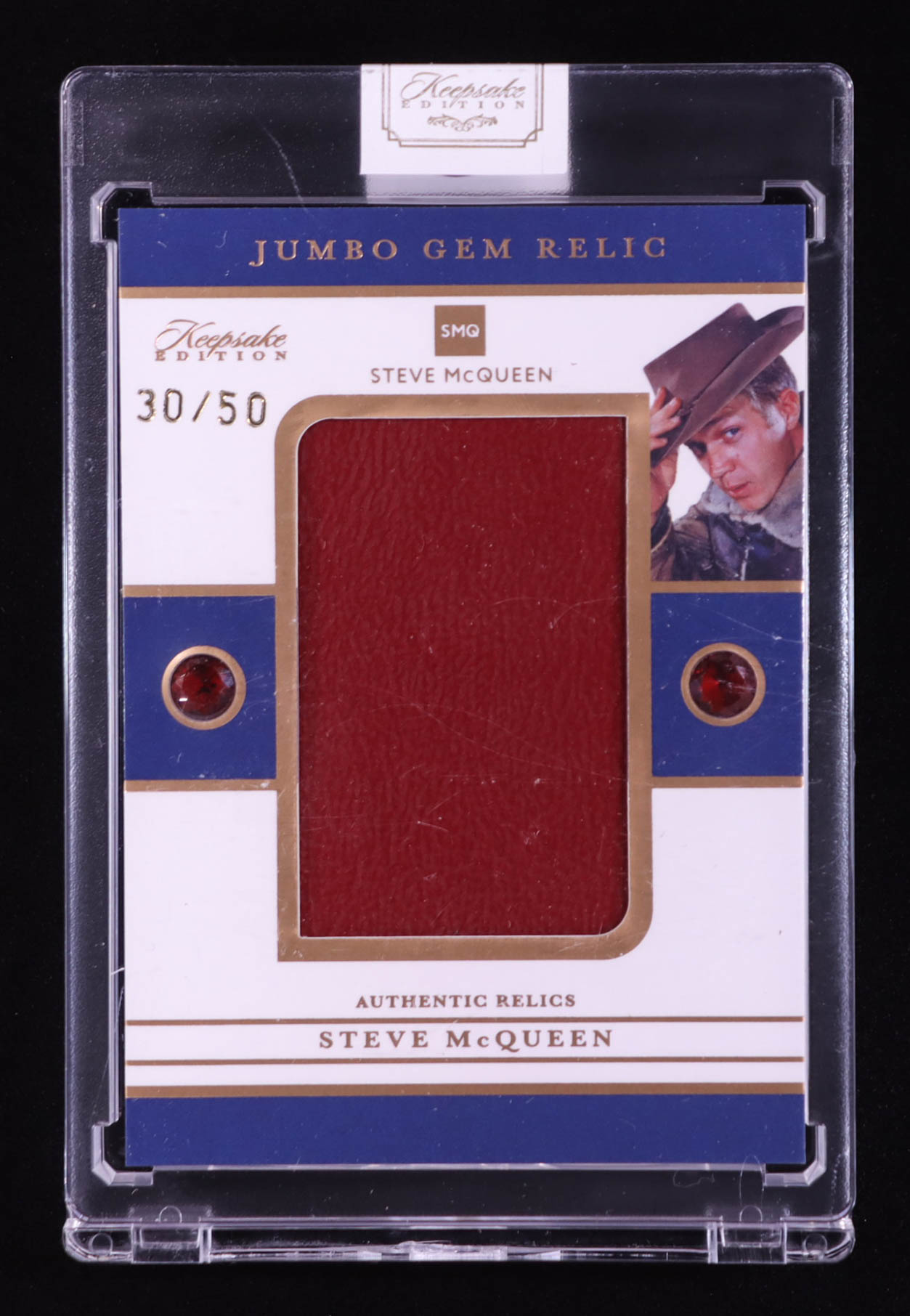 Steve McQueen 2025 Keepsake Edition Jumbo Gem Relics #99 #30/50 at PristineAuction.com Steve McQueen 2025 Keepsake Edition Jumbo Gem Relics #99 #30/50 at PristineAuction.com