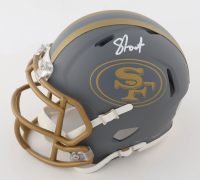 Upton Stout Signed 49ers Slate Alternate Speed Mini Helmet (Beckett) at PristineAuction.com