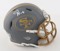 Upton Stout Signed 49ers Slate Alternate Speed Mini Helmet (Beckett) at PristineAuction.com