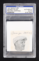 George Halas Signed Cut (PSA) at PristineAuction.com