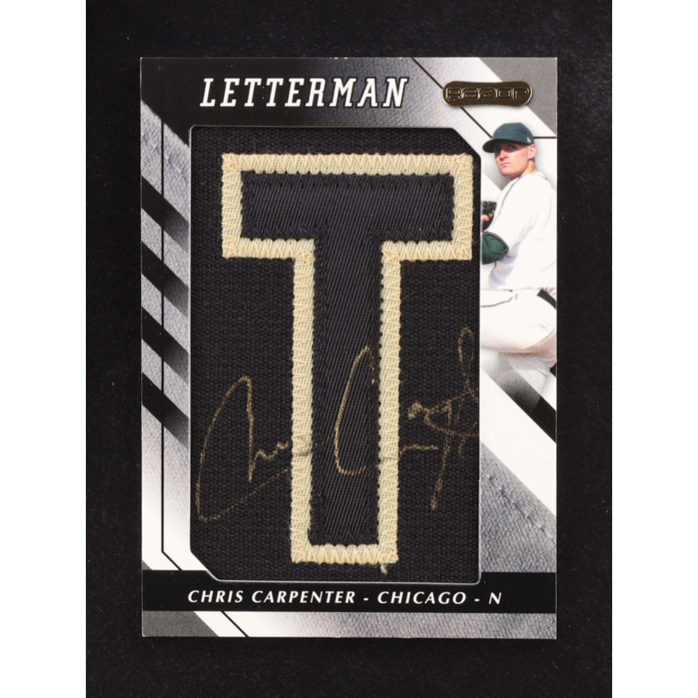 Chris Carpenter 2008 Razor Letterman Autographs Patch #CHC-T RC #1/1 at PristineAuction.com