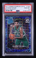 Jayson Tatum 2017-18 Donruss Optic Blue Velocity #198 RR RC (PSA 10) at PristineAuction.com