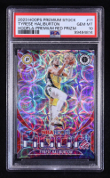 Tyrese Haliburton 2023-24 Hoops Premium Stock Hoopla Premium Red Prizm #11 #45/88 (PSA 10) at PristineAuction.com
