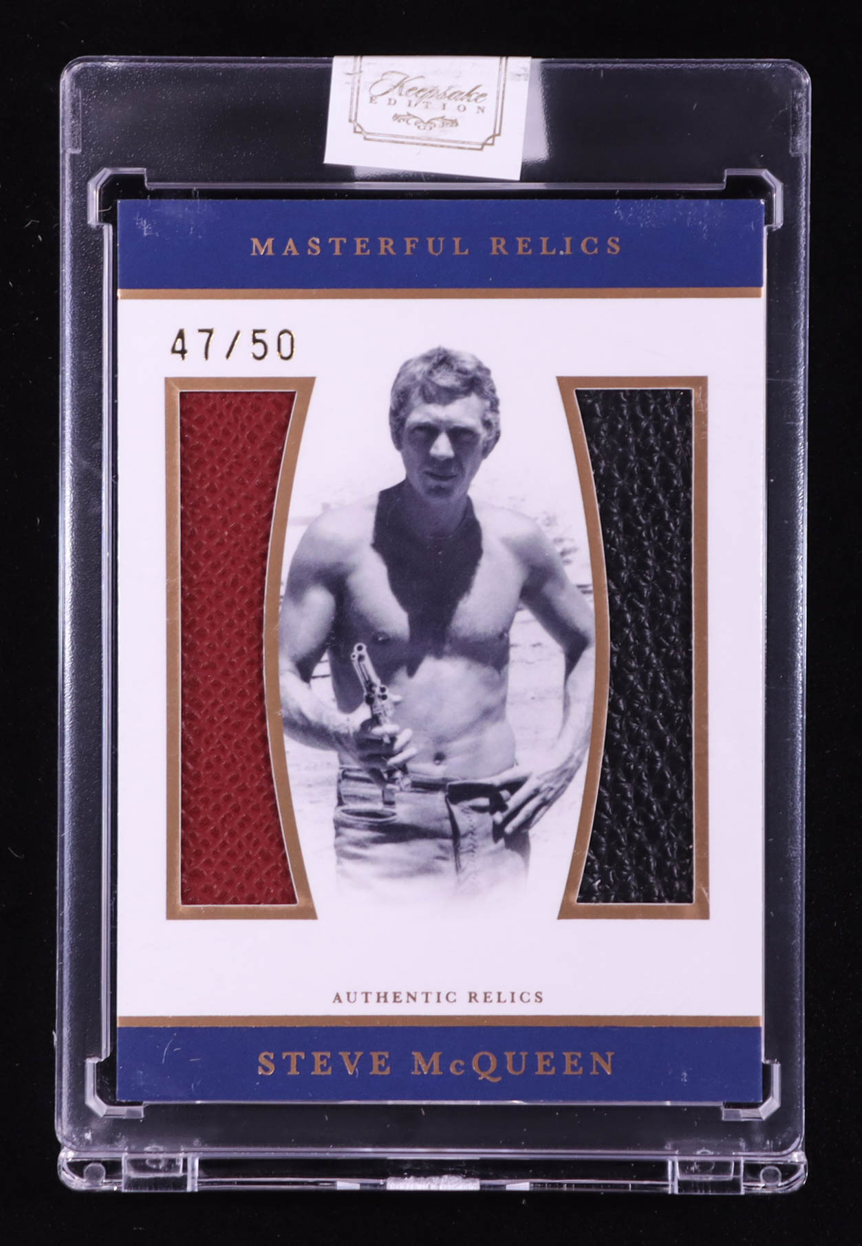 Steve McQueen 2025 Keepsake Edition Masterful Relics #138 #47/50 at PristineAuction.com Steve McQueen 2025 Keepsake Edition Masterful Relics #138 #47/50 at PristineAuction.com