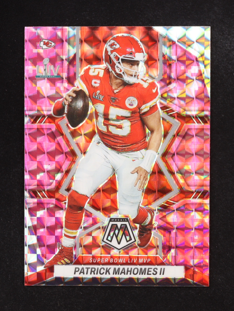 Patrick Mahomes II 2022 Panini Mosaic Mosaic Camo Pink #293 MVP at PristineAuction.com Patrick Mahomes II 2022 Panini Mosaic Mosaic Camo Pink #293 MVP at PristineAuction.com