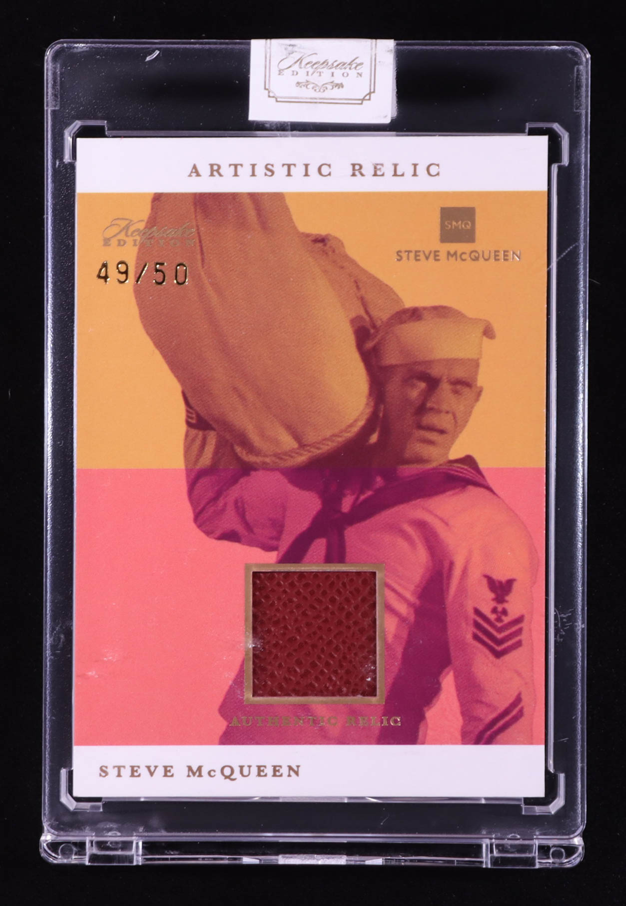 Steve McQueen 2025 Keepsake Edition Artistic Relic #182 #49/50 at PristineAuction.com Steve McQueen 2025 Keepsake Edition Artistic Relic #182 #49/50 at PristineAuction.com
