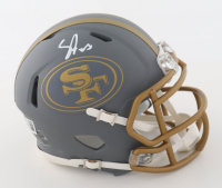 Upton Stout Signed 49ers Slate Alternate Speed Mini Helmet (Beckett) at PristineAuction.com