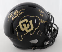 Deion Sanders & Travis Hunter Signed Colorado Buffaloes Full-Size Speed Helmet Inscribed "Prime Time" & "24 Heisman" (Beckett) at PristineAuction.com
