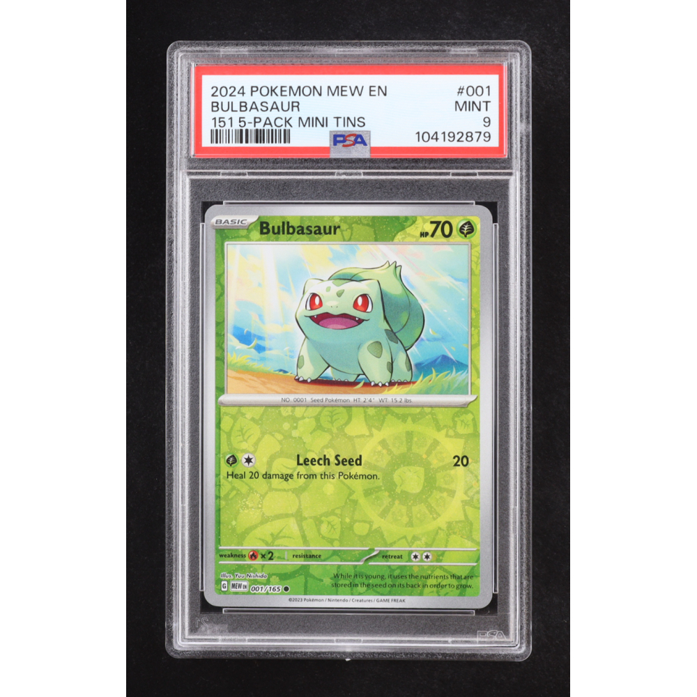Bulbasaur 2024 Pokemon Scarlet and Violet 151 Promos #001 COSMOS REVERSE HOLO (PSA 9) at PristineAuction.com