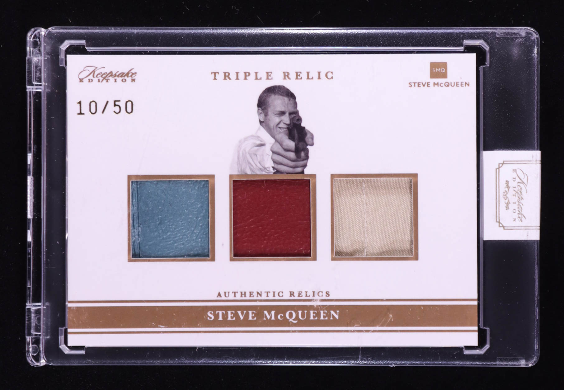 Steve McQueen 2025 Keepsake Edition Authentic Triple Relic #162 #10/50 at PristineAuction.com Steve McQueen 2025 Keepsake Edition Authentic Triple Relic #162 #10/50 at PristineAuction.com