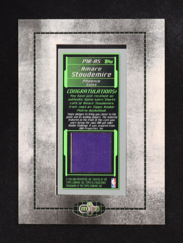 Amare Stoudemire 2003-04 Topps Rookie Matrix #MR-AS RC at PristineAuction.com Amare Stoudemire 2003-04 Topps Rookie Matrix #MR-AS RC at PristineAuction.com