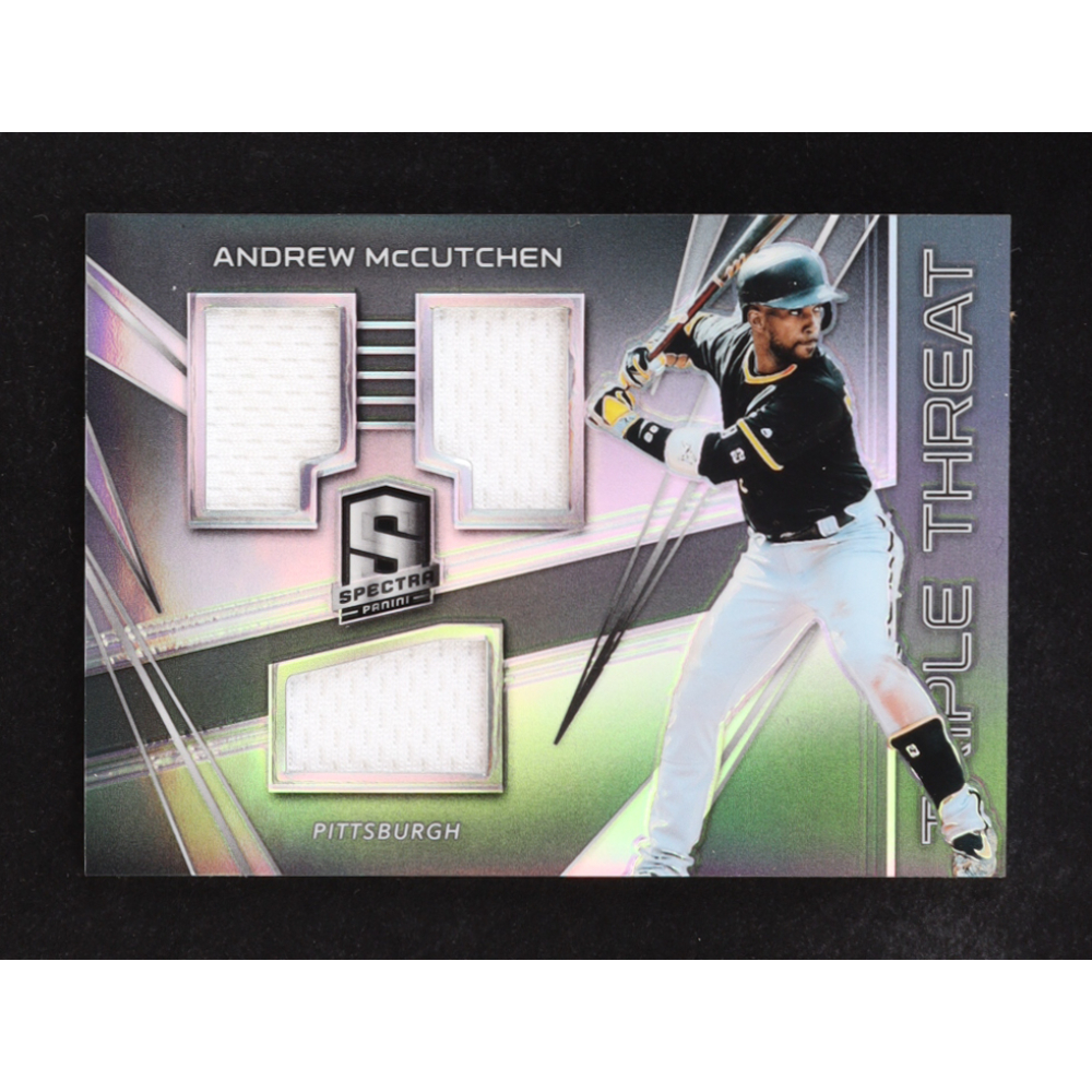 Andrew McCutchen 2018 Panini Spectra Triple Threat Materials #45 #42/99 at PristineAuction.com