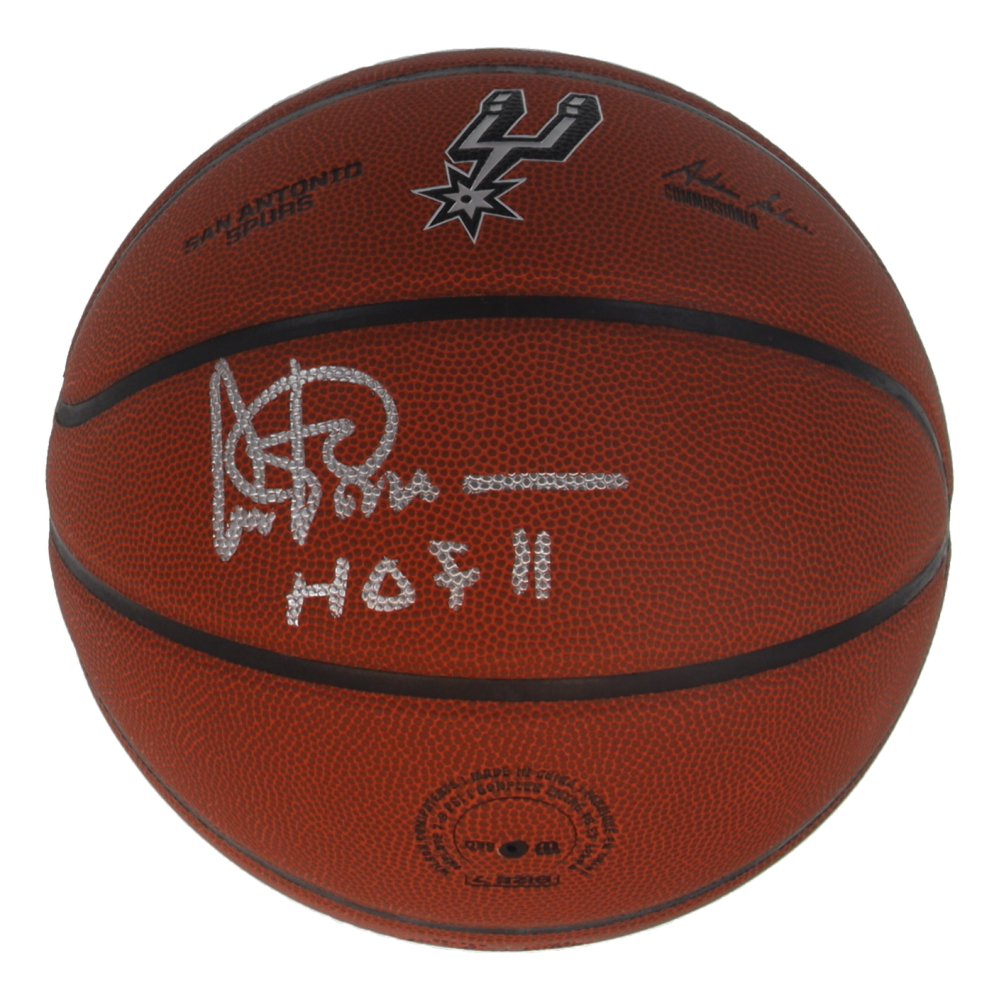 Artis Gilmore Signed Spurs Logo NBA Basketball Inscribed "HOF 11" (Schwartz) at PristineAuction.com