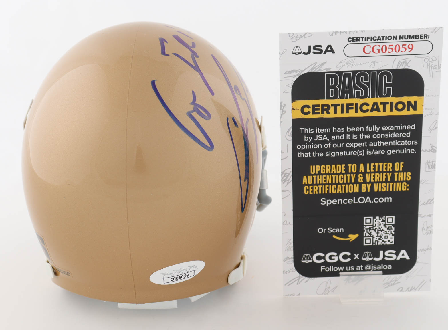 Chris Zorich Signed Notre Dame Fighting Irish Mini Helmet Inscribed "'Go Irish!" (JSA) at PristineAuction.com Chris Zorich Signed Notre Dame Fighting Irish Mini Helmet Inscribed "'Go Irish!" (JSA) at PristineAuction.com