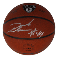 Derrick Coleman Signed Nets Logo Basketball (Schwartz) at PristineAuction.com