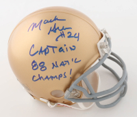 Mark Green Signed Notre Dame Fighting Irish Mini Helmet Inscribed "Captain '88 Nat'l Champs" (Beckett) at PristineAuction.com
