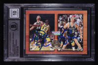 Magic Johnson & Larry Bird Signed 1993-94 Hoops Fifth Anniversary Gold #MB1 / Commemorative (BGS | Autograph Grade 10) at PristineAuction.com