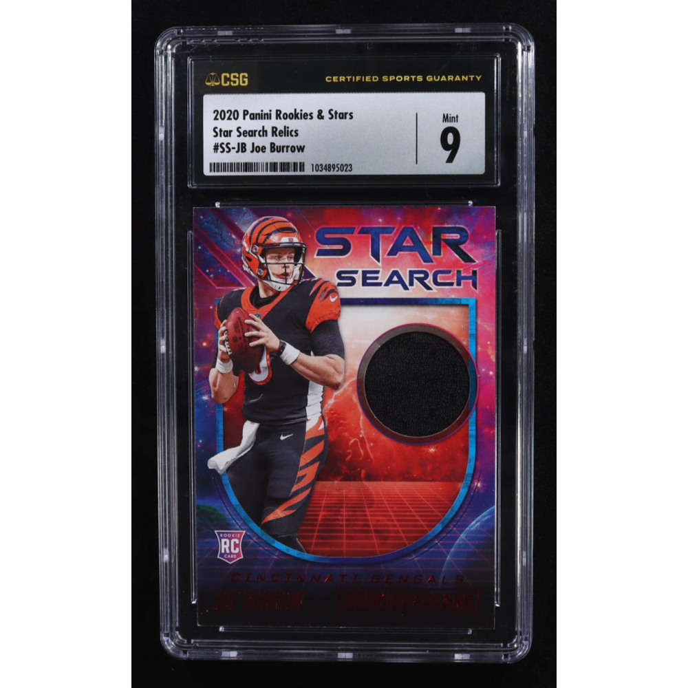 Joe Burrow 2020 Rookies and Stars Star Search Jerseys #1 RC (CSG 9) at PristineAuction.com