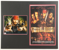 Johnny Depp Signed "Pirates of the Caribbean" Custom Matted Photo (Beckett) at PristineAuction.com