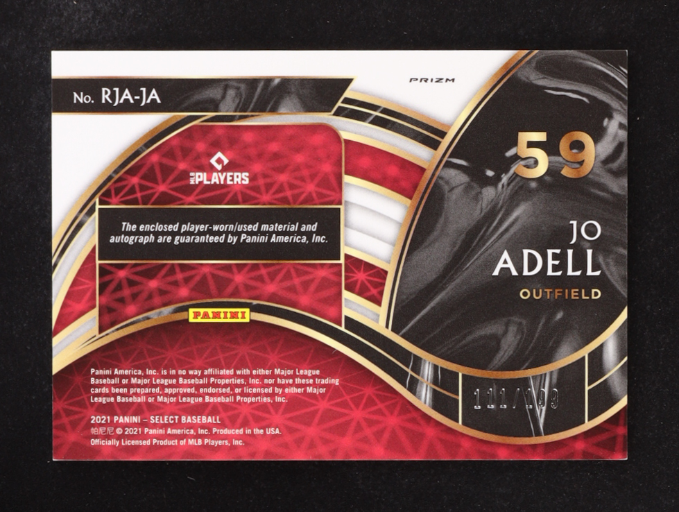 Jo Adell 2021 Panini Select Autographs #RJA-JA RC #111/199 at PristineAuction.com Jo Adell 2021 Panini Select Autographs #RJA-JA RC #111/199 at PristineAuction.com