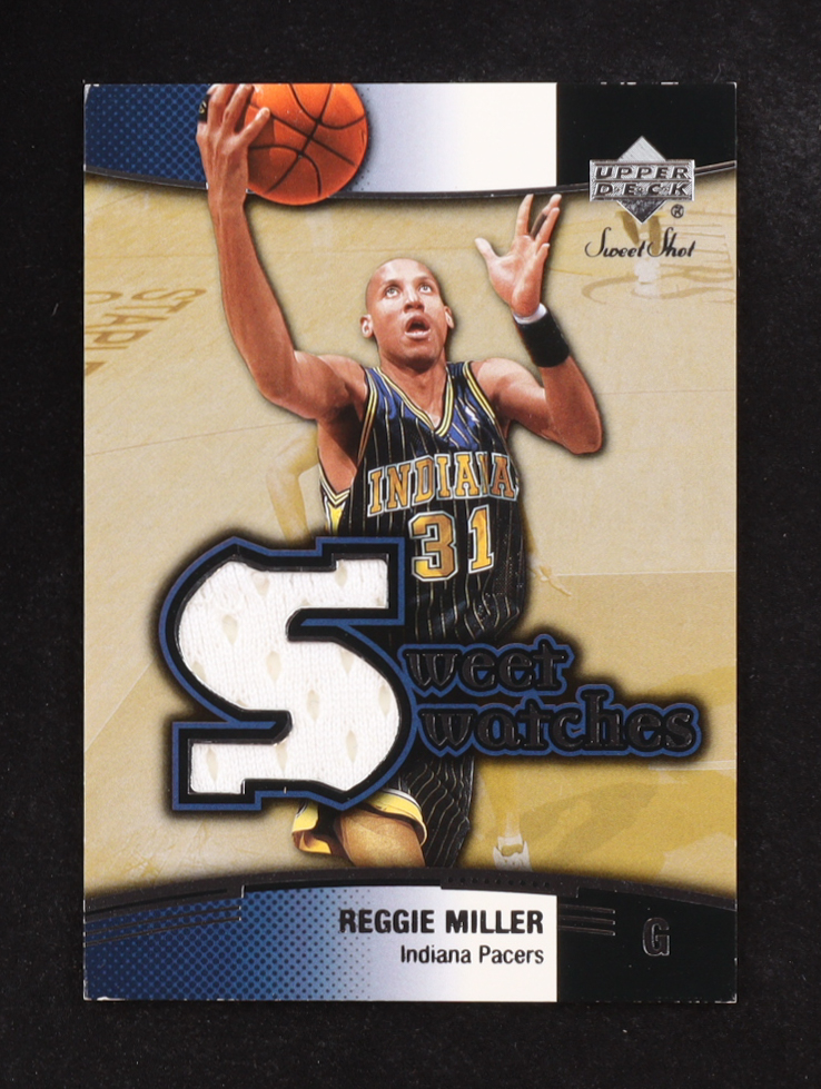 Reggie Miller 2004 Upper Deck Sweet Swatches #SW-RM at PristineAuction.com Reggie Miller 2004 Upper Deck Sweet Swatches #SW-RM at PristineAuction.com
