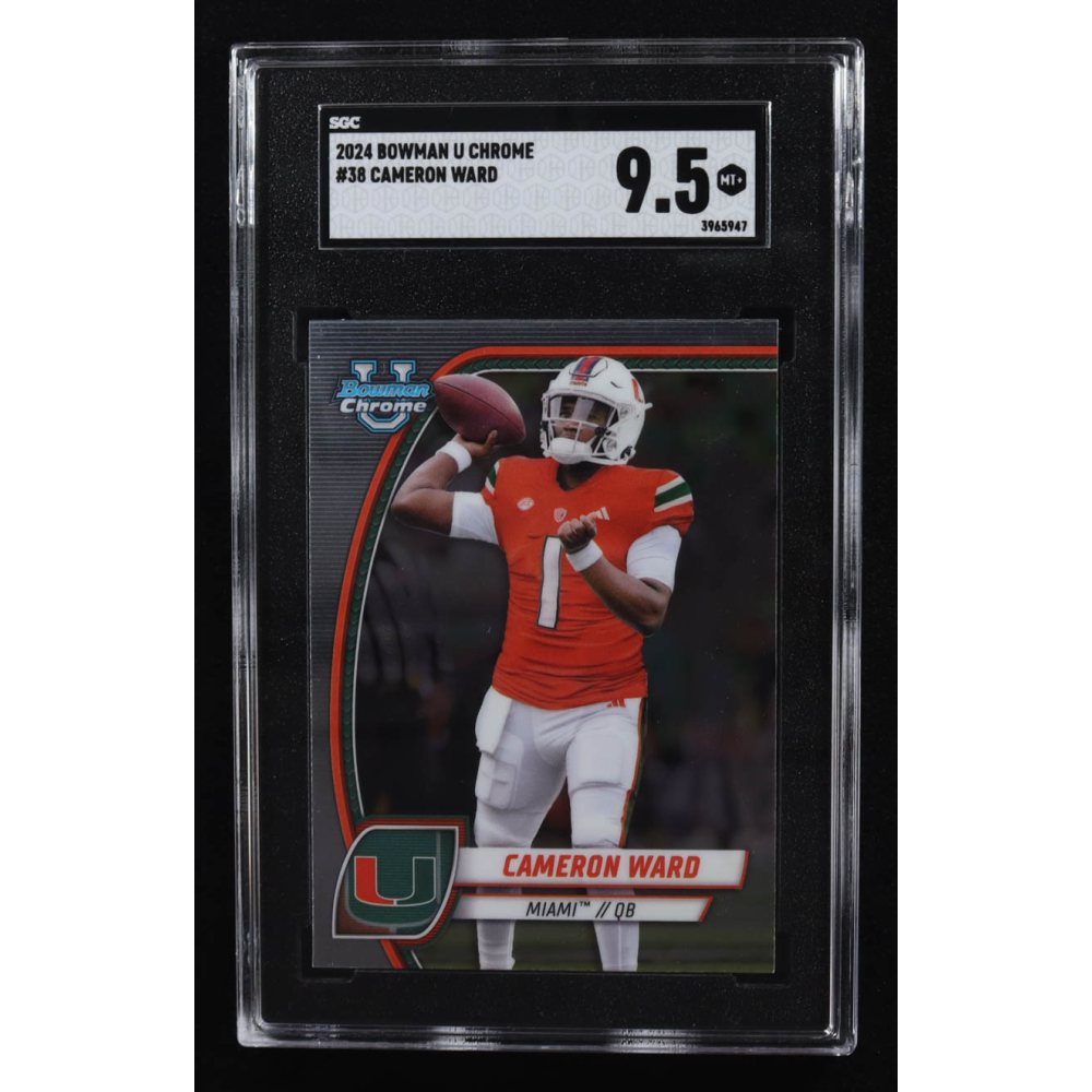 Cameron Ward 2024 Bowman Chrome University #38 RC (SGC 9.5) at PristineAuction.com