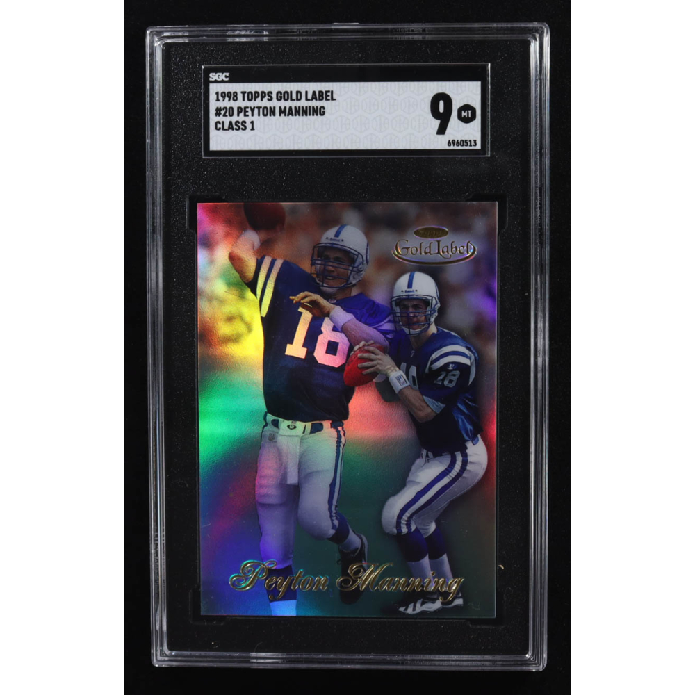 Peyton Manning 1998 Topps Gold Label Class 1 #20 RC (SGC 9) at PristineAuction.com