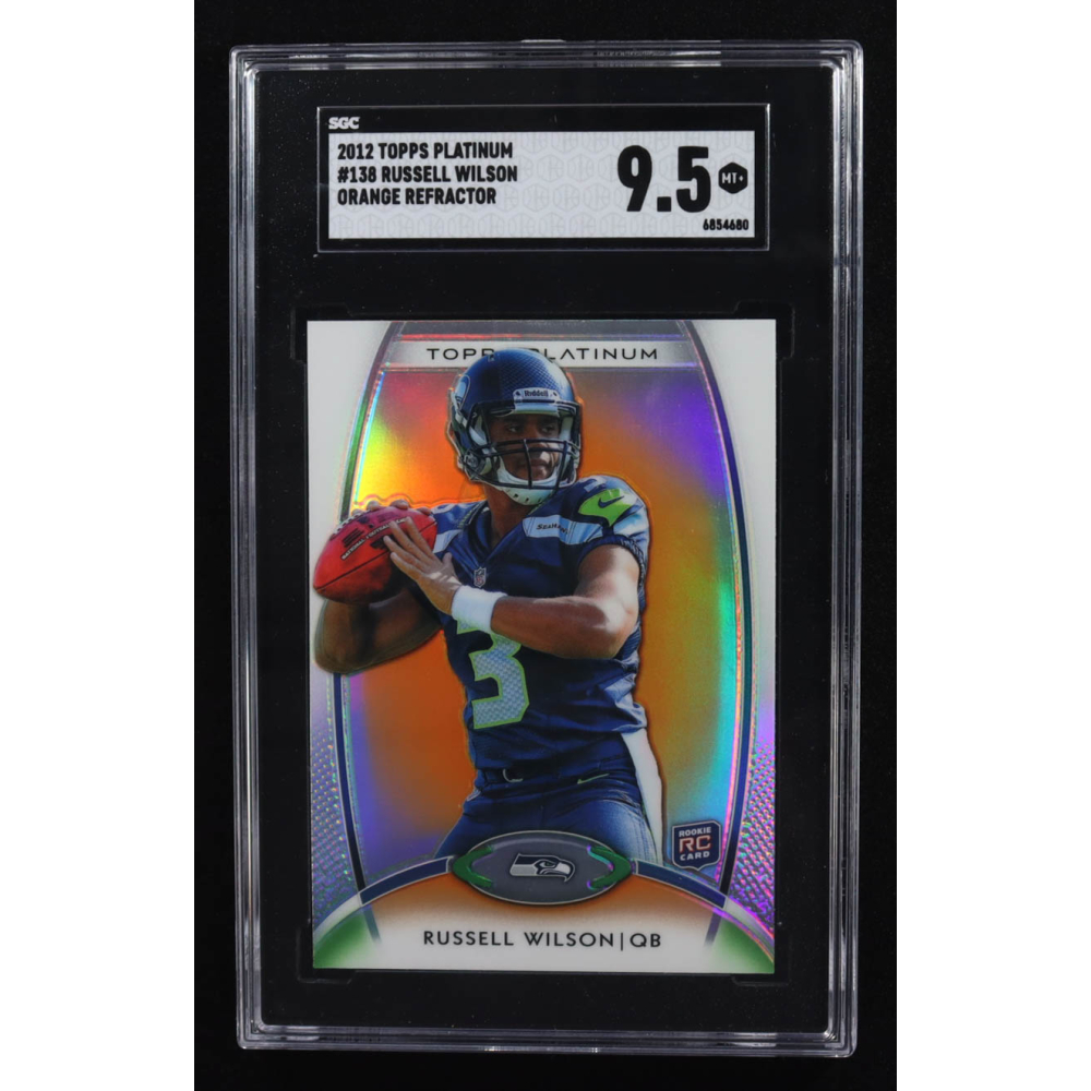 Russell Wilson 2012 Topps Platinum Orange Refractors #138 RC (SGC 9.5) at PristineAuction.com