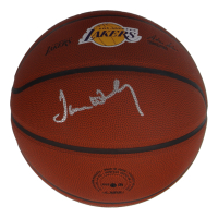 James Worthy Signed Lakers Logo NBA Basketball (Schwartz) at PristineAuction.com