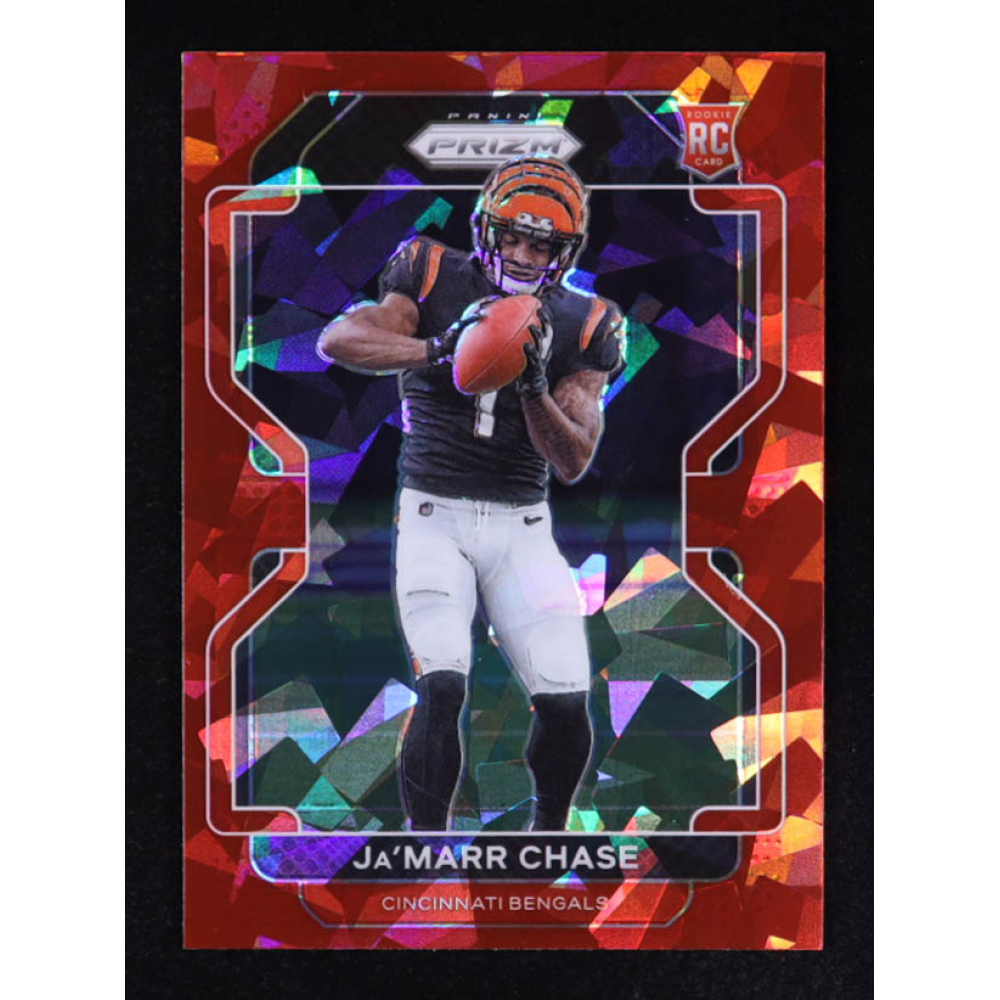 Ja'Marr Chase 2021 Panini Prizm Prizms Red Ice #337 RC at PristineAuction.com