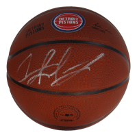 Dennis Rodman Signed Pistons Logo Basketball (Schwartz) at PristineAuction.com