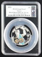 2024 Samoa $5 Floyd Mayweather Jr. 2oz .999 Fine Silver Coin (PCGS GEM PROOF) - Limited Mintage 399 at PristineAuction.com