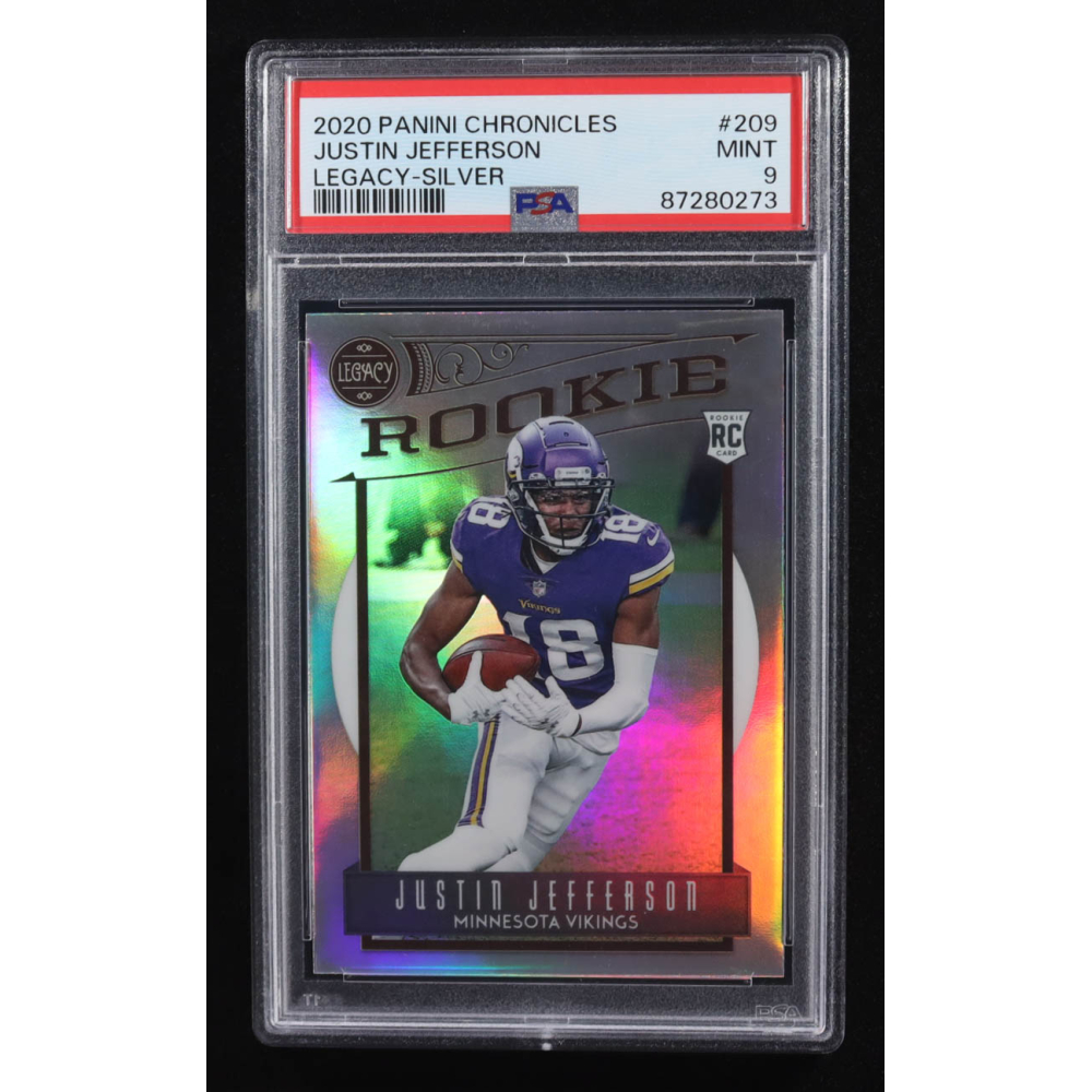 Justin Jefferson 2020 Panini Legacy Silver #209 Chronicles RC (PSA 9) at PristineAuction.com
