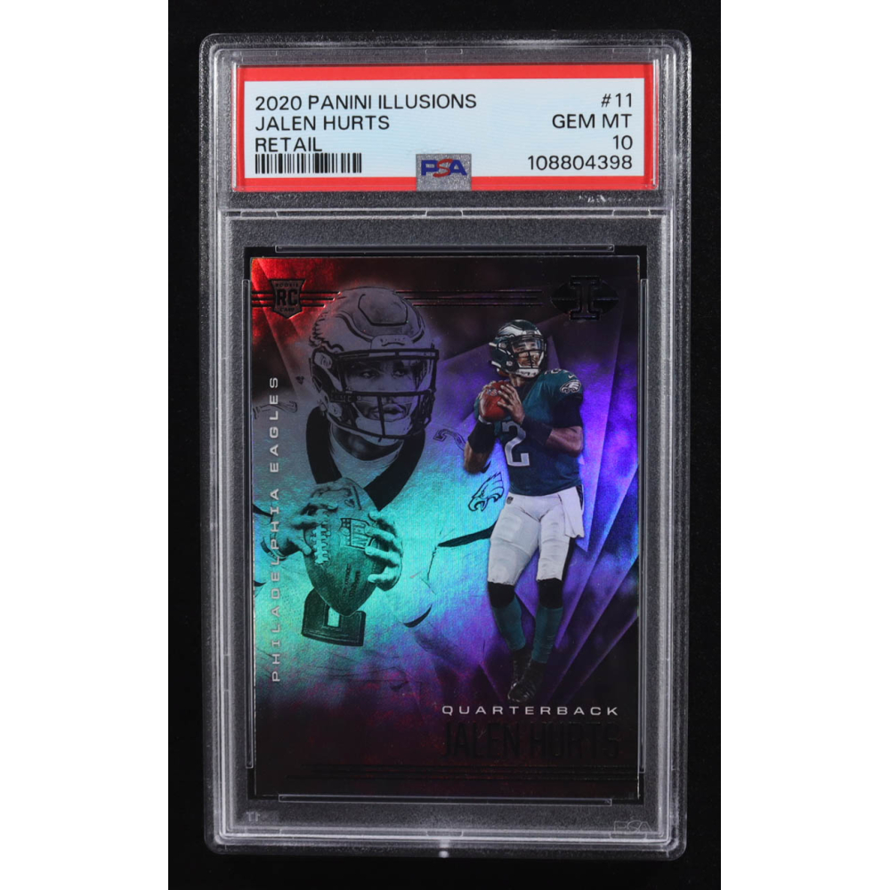 Jalen Hurts 2020 Panini Illusions Retail #11 RC (PSA 10) at PristineAuction.com