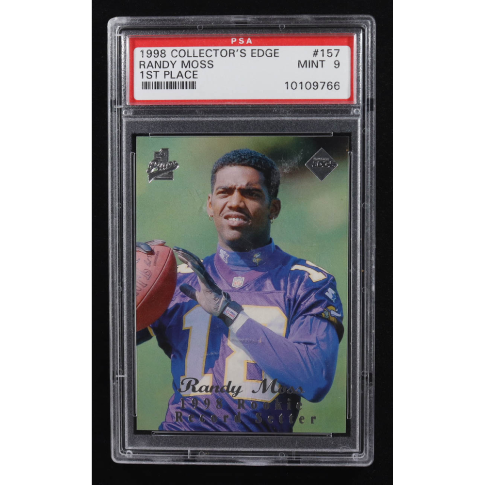 Randy Moss 1998 Collector's Edge First Place Record Setters #157A RC (PSA 9) at PristineAuction.com
