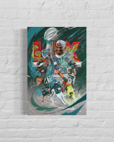 Eagles Super Bowl LIX Champions Custom 14x20 Canvas at PristineAuction.com